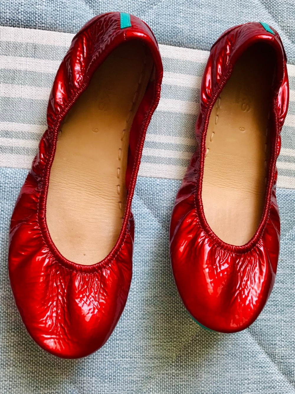 DORORTHY OF OZ 🔥 TIEKS LIMITED EDITION RED DIAMOND PATENT LEATHER BALLET FLATS